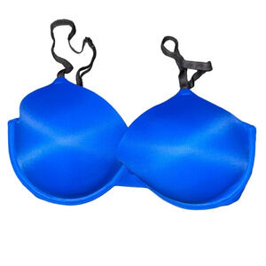 Victoria’s Secret Pink Wear Everywhere Demi 36DD royal blue & black no padding